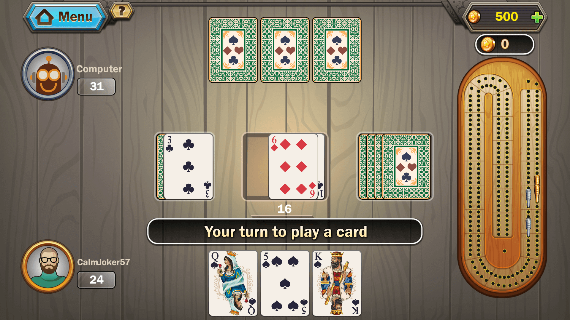 free cribbage game